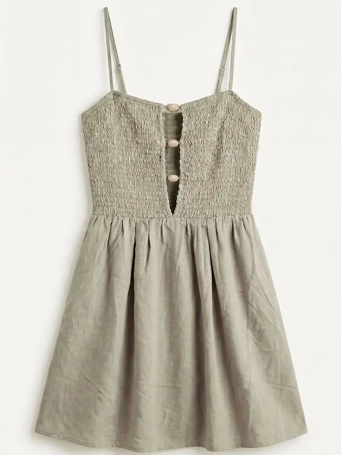  Sage Smocked Dress