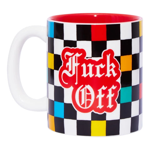  Fuck Off Checkered Mug