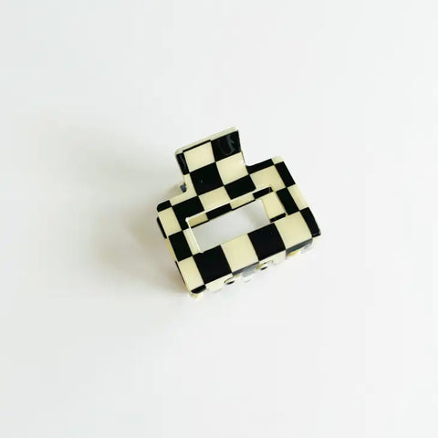  Mini Checkered Claw Clip