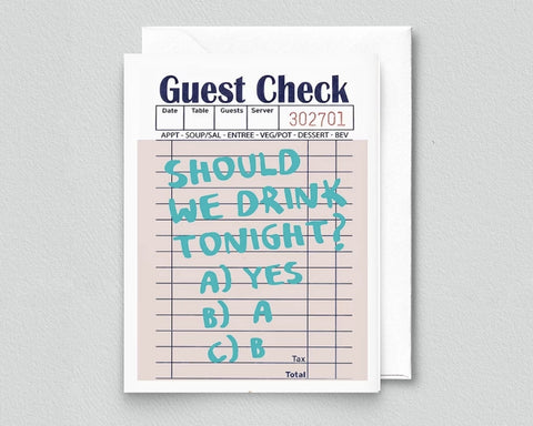 Should We Drink? Card