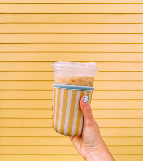  Yellow Striped Drink Sleeve