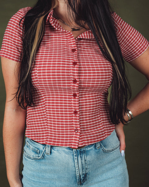 Lainey Fitted Plaid Shirt