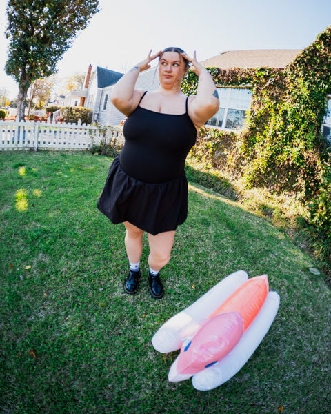  Bubble Hem Skort Dress