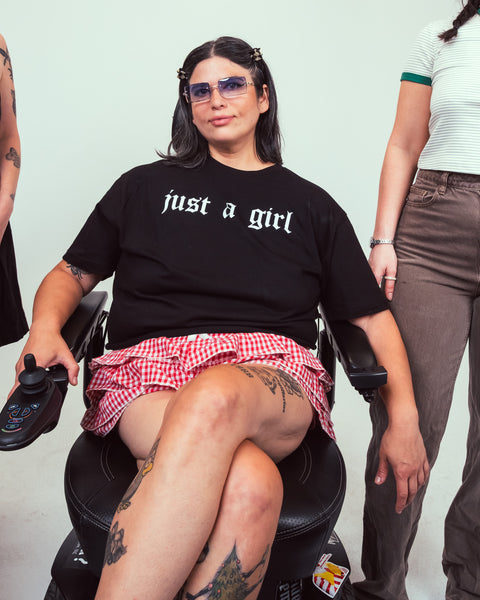 Just a Girl Crop Tee