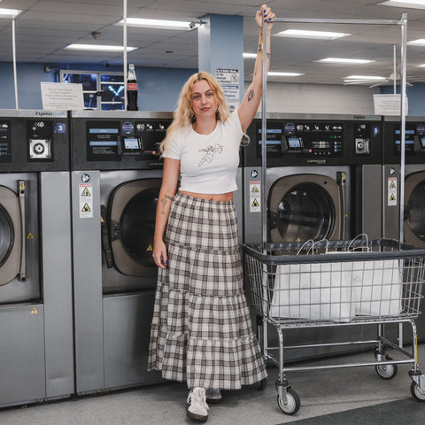  Plaid Maxi Skirt