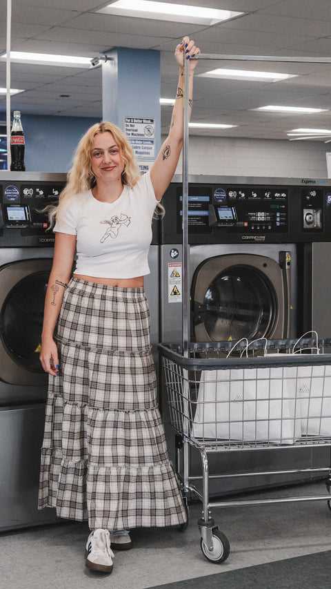  Plaid Maxi Skirt