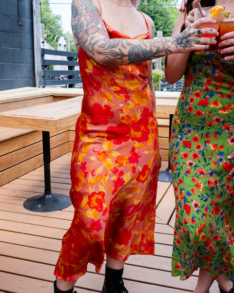 Sunset Petal Midi Dress