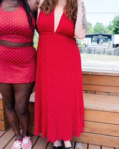  Sheer Polka Dot Maxi Dress