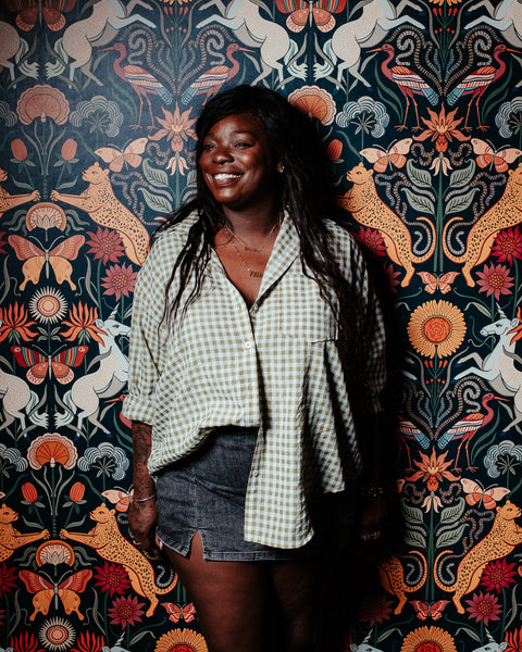 Oversized Gingham Button Down Shirt