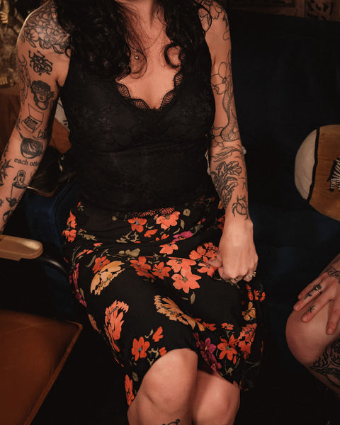 Freesia Floral Midi Skirt