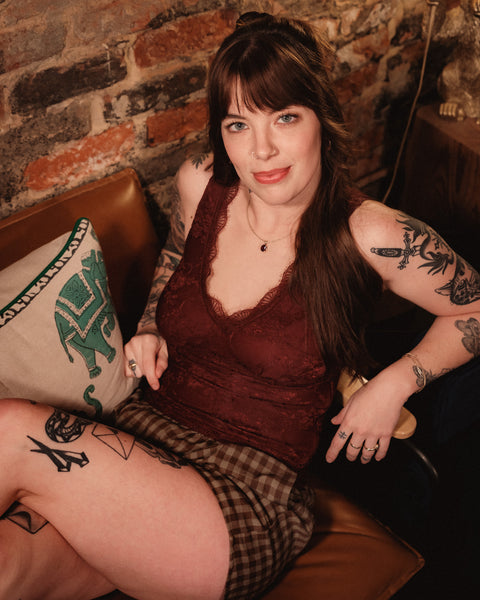 Floral Lace V-Neck Layered Tank Top