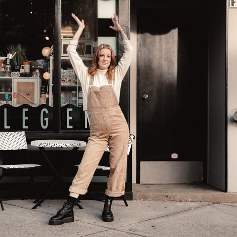  Washed Corduroy Overalls