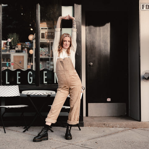  Washed Corduroy Overalls