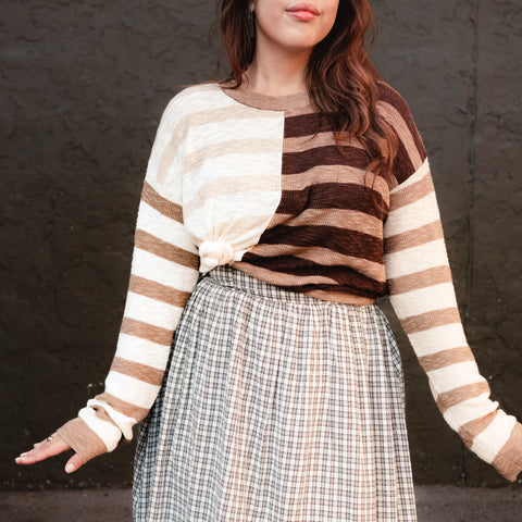 Contrast Stripes Sweater