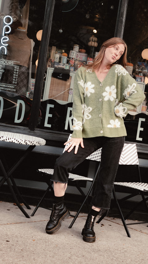  Love Floral Sweater Cardigan