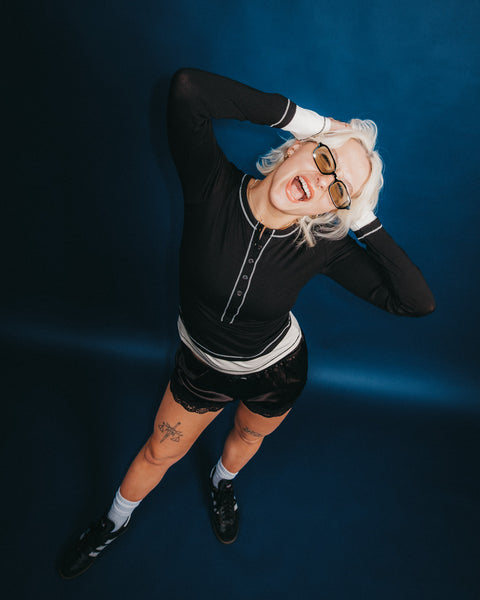 Isla Lace Trim Satin Shorts