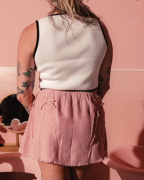  Ribbed Button Front Vest