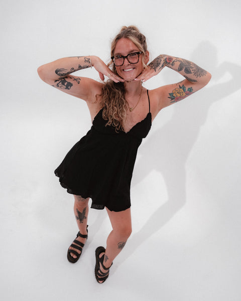 Black Sweetheart Mini Dress