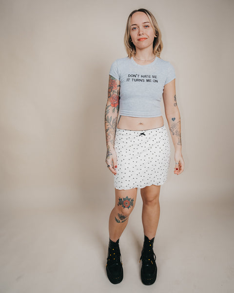 Floral Print Textured Skirt