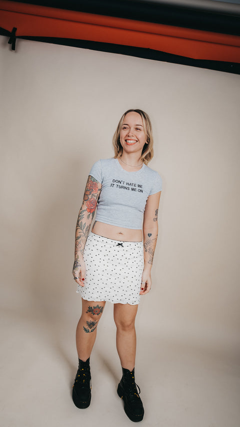 Floral Print Textured Skirt