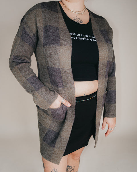  Long Sleeve Front Open Jacquard Sweater Cardigan