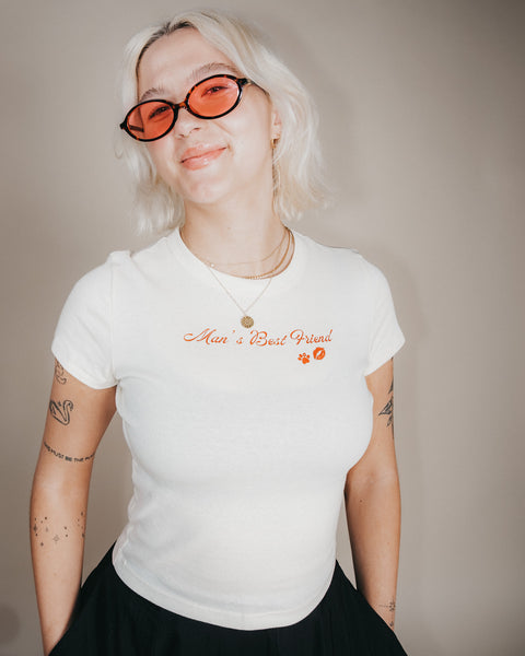  Sabrina Carpenter Man's Best Friend Crop Tee