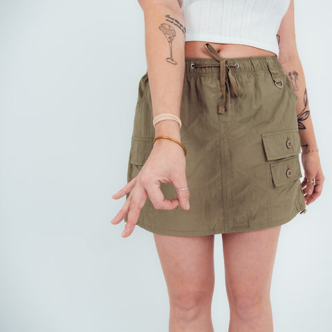 Cargo Olive Mini Skirt