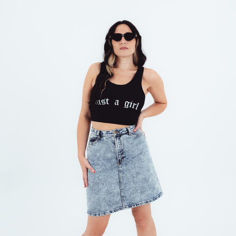 Just A Girl Cropped Tank