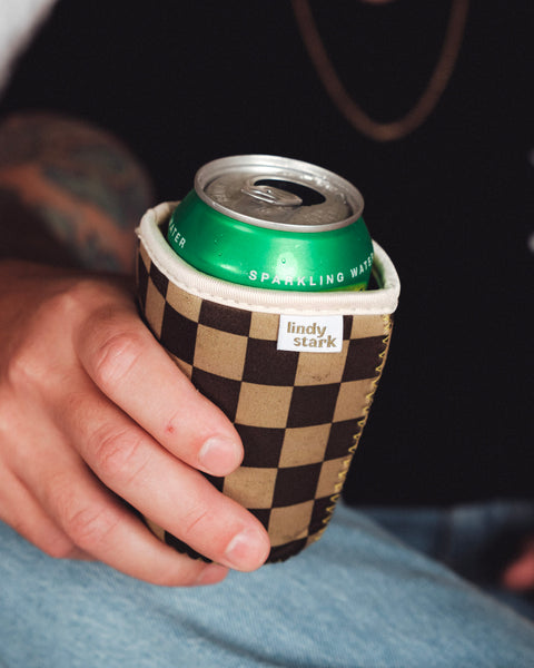 Green Checkered Drink Sleeve