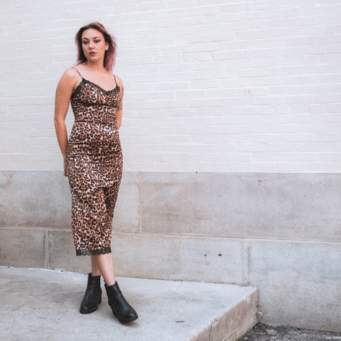 Amelia Leopard Slip Dress