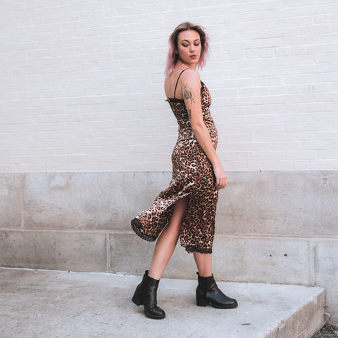  Amelia Leopard Slip Dress