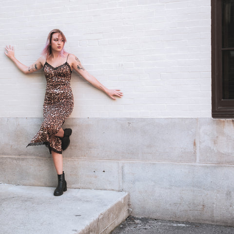 Amelia Leopard Slip Dress