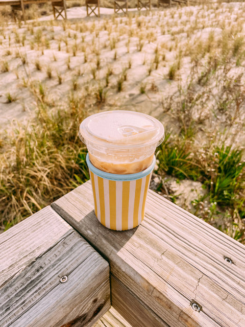  Yellow Striped Drink Sleeve