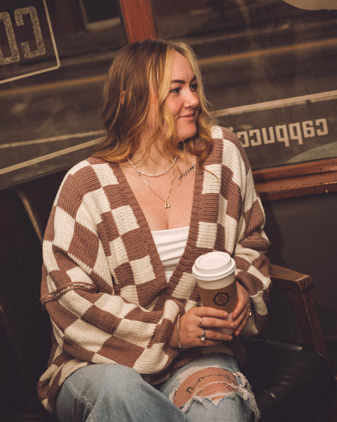  Checkered Cardigan