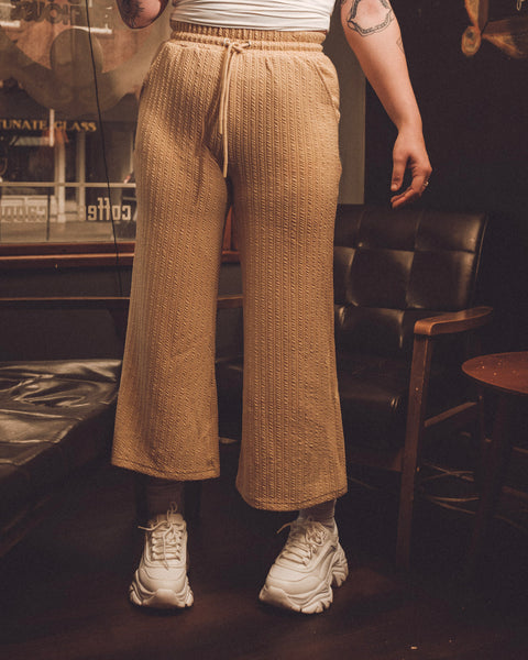 Waffle Textured Knit Pants