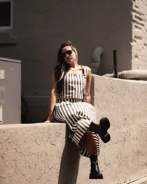 Striped Long Skirt