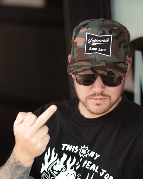  Tattooed Low Life Snap Back Camo Hat