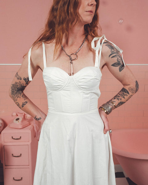  Cotton Poplin Dress