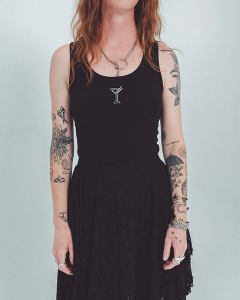 Martini Embroidered Tank