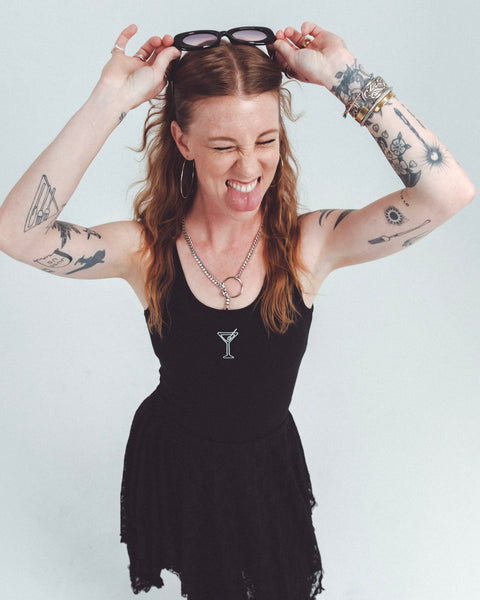 Martini Embroidered Tank
