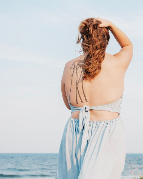  Plunging Halter-Neck Dress