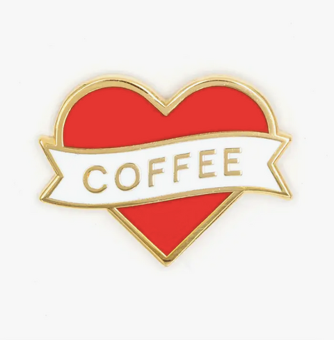 Coffee Heart Pin