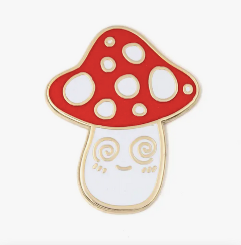  Trippy Mushroom Pin
