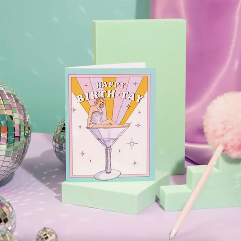 Birth-Tay Bejeweled Card