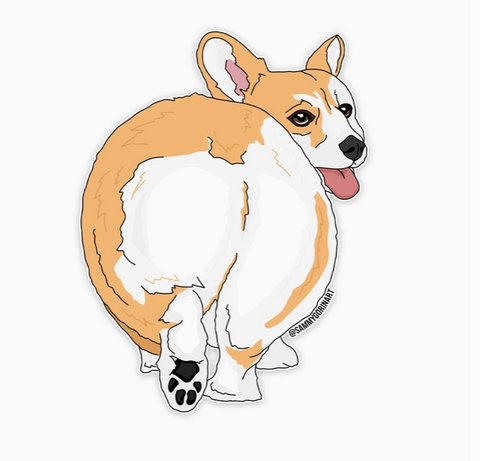  Corgi Butt Sticker
