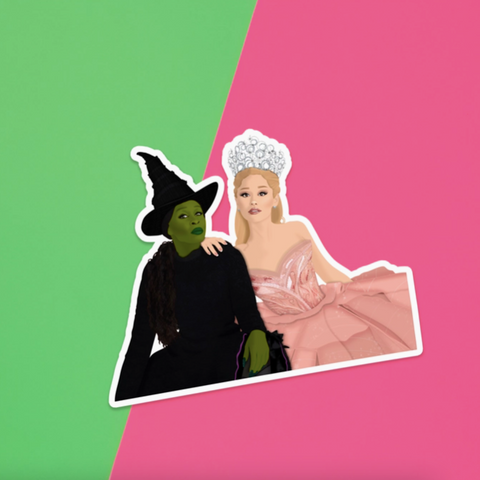 Wicked Elphaba and Glinda Sticker