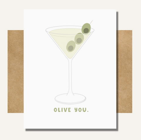 Olive You Dirty Martini Card