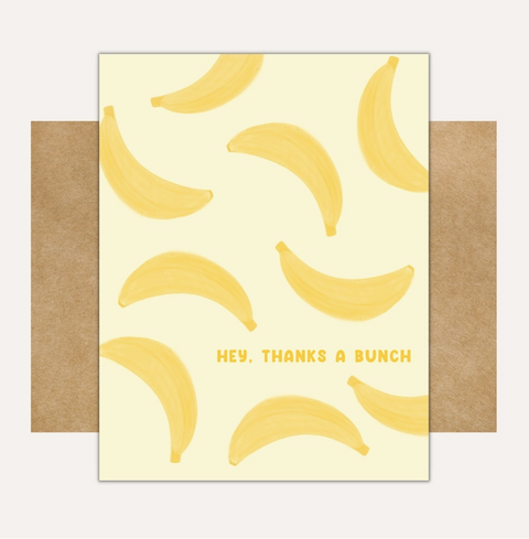 Thanks A Bunch Banana Card
