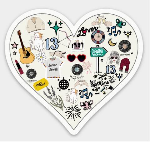  Taylor Swift Eras Heart Sticker