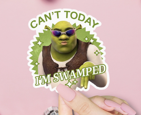 Swamped Shrek Sticker